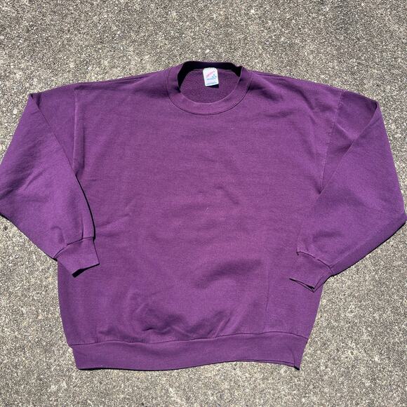 Vintage Purple Jerzees Blank Crewneck Sweatshirt Size XXL - Picture 1 of 4